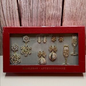 BaubleBar x Anthropologie Gold and Silver Earring Set RARE